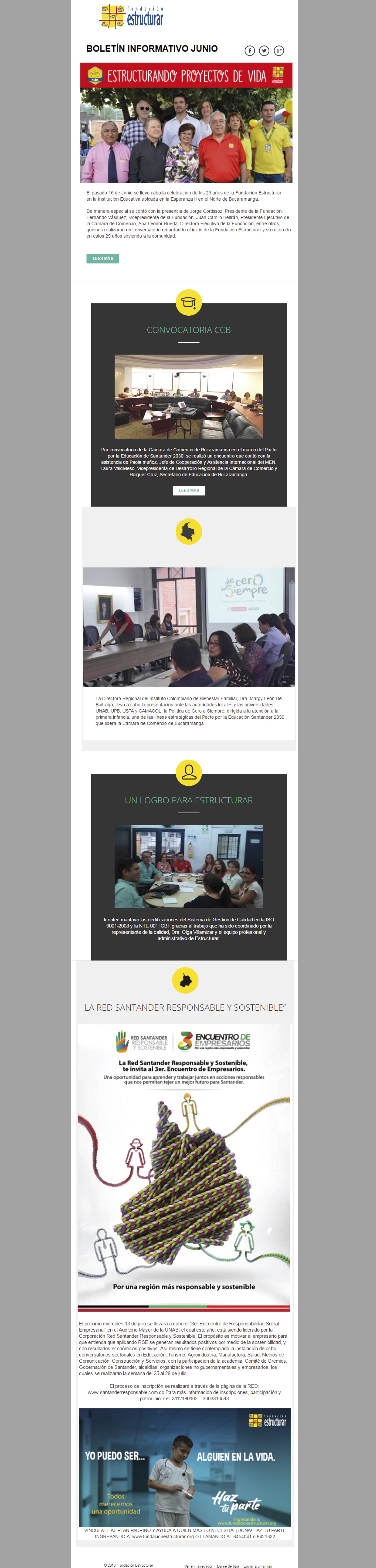 BOLET&Iacute;N INFORMATIVO JUNIO  