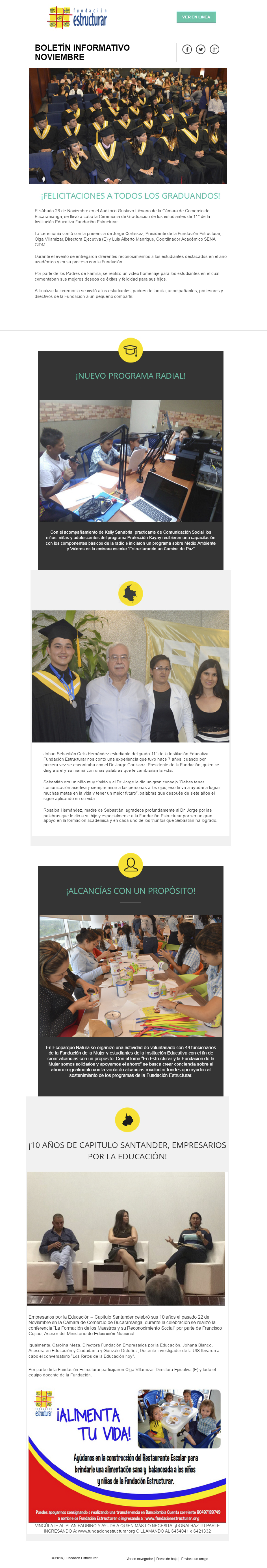 Bolet&iacute;n Informativo Noviembre