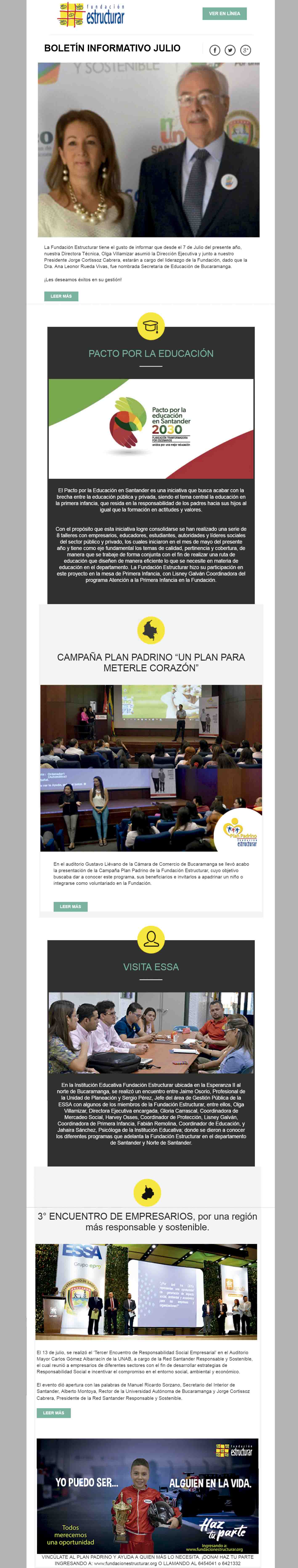 BOLET&Iacute;N INFORMATIVO JULIO