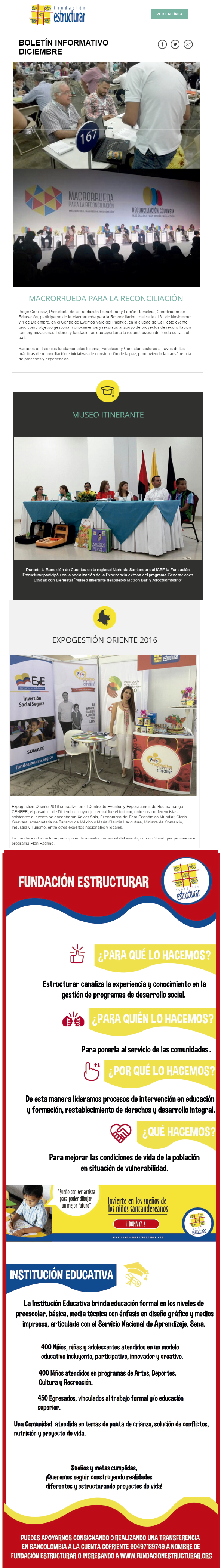 Bolet&iacute;n Informativo Diciembre